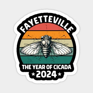 Retro cicada 2024 fayetteville, arkansas cicada invasion Magnet