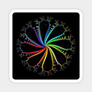 bright vivid rainbow coloured design Magnet