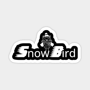 Snow Bird Winter Season Magnet