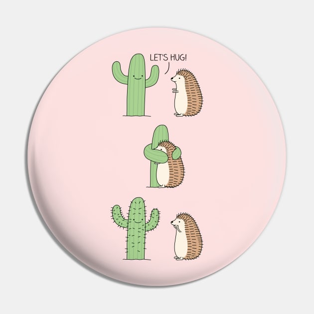 Cactus_hug Pin by milkyprint