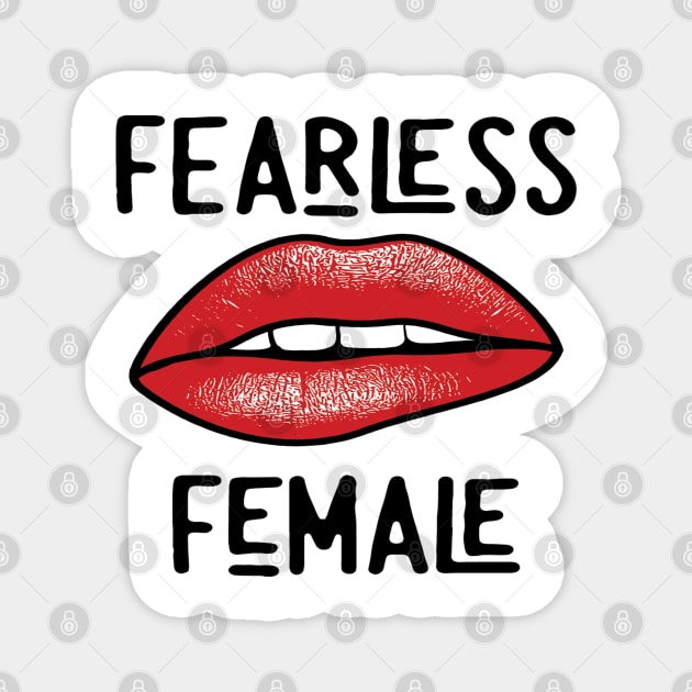 Fearless Female Feminist Magnet by frickinferal