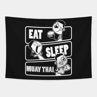 Eat Sleep Muay Thai - Boxer Fighter Hobby Gift graphic Tapestry