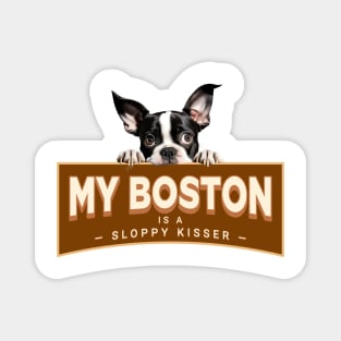 My Boston Terrier is a Sloppy Kisser Magnet