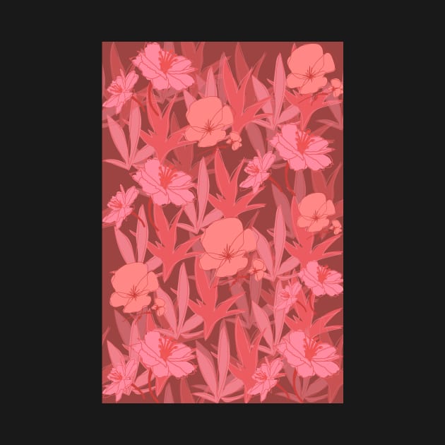 Pink flower pattern by PedaDesign