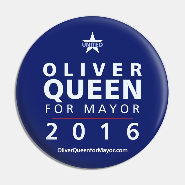 Oliver Queen for Mayor Pin by Artboy