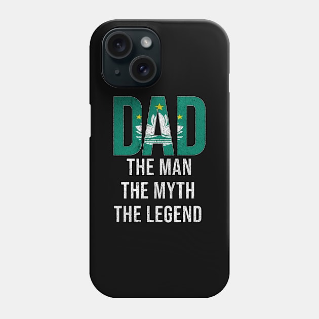 Macanese Dad The Man The Myth The Legend - Gift for Macanese Dad With Roots From Macanese Phone Case by Country Flags