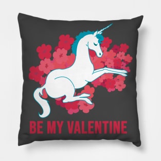 Valentine unicorn Pillow