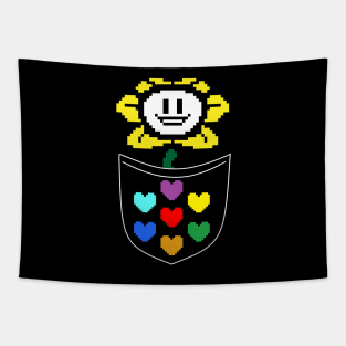 Pocket Flowey (color) Tapestry