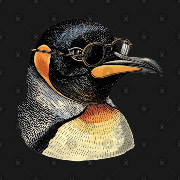 Cool King Penguin: The Glasses-Wearing Monarch Tee by Carnets de Turig