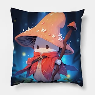 Mushroom Wizard Forest Pillow