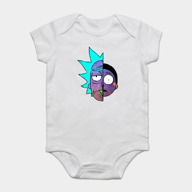 Galactic Rick And Morty Halves Large Print Rick And Morty Baby