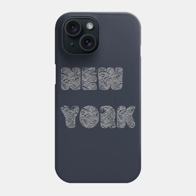 The Waves off New York Phone Case by yayor