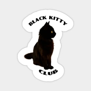Black Kitty Club Magnet
