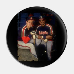 Wally Joyner and Reggie Jackson in Los Angeles Angels of Anaheim Pin