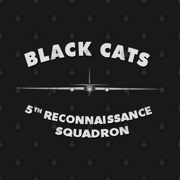 5th Reconnaissance Squadron Black Cats USAF U2 Dragon Lady - Aircraft - T-Shirt