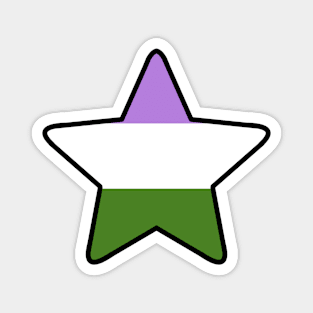 Genderqueer Pride Star Magnet