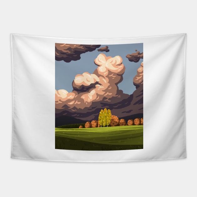 Warm Soft Cloud Tapestry by lindepet