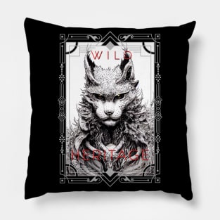 Lynx Wild Cat Animal Wild Nature Illustration Line Epic Illustration Line Art Pillow