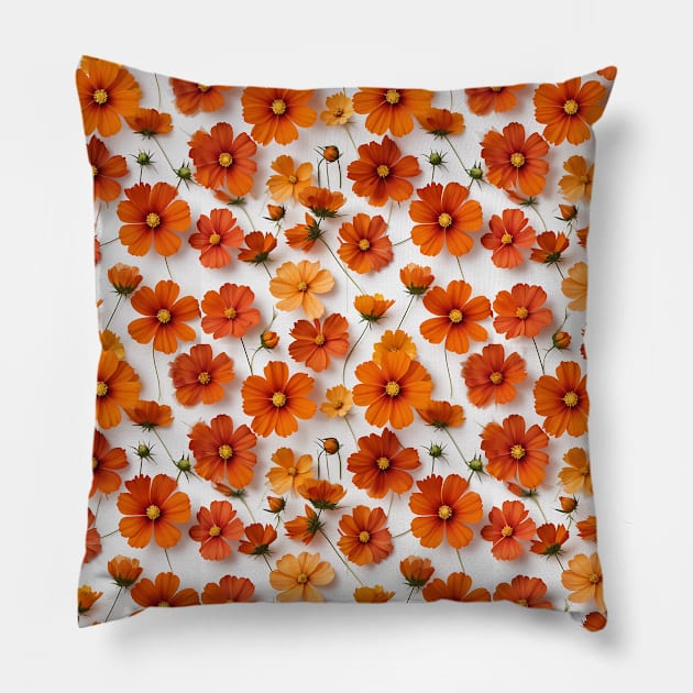 Flowers Fabric Pattern Pillow by AlexBRD