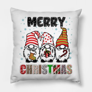 Merry Christmas Gnome Family Funny Xmas Tree Women Men Kids Pillow
