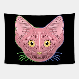 cute red sand cat face Tapestry