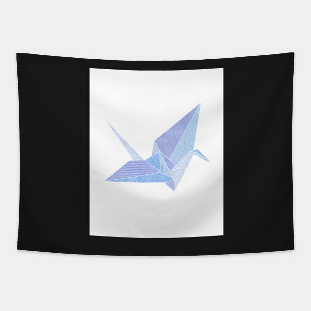 security envelope origami crane Tapestry by creativemonsoon