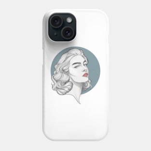 Blue portrait Phone Case