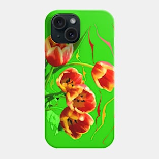 Red-and-yellow tulips Phone Case