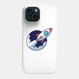 Rocket Flying Into Space Phone Case