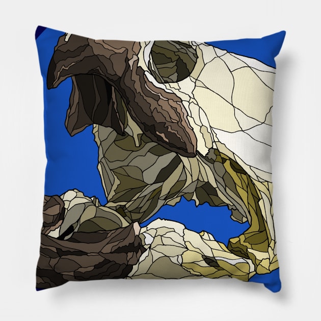 Alligator Snapping Turtle Skull Pillow by Tinker and Bone Studio