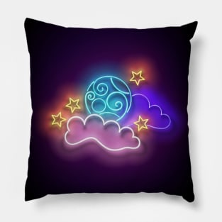 Neon Halloween design Pillow