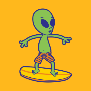 Space Series : Alien Surfing T-Shirt