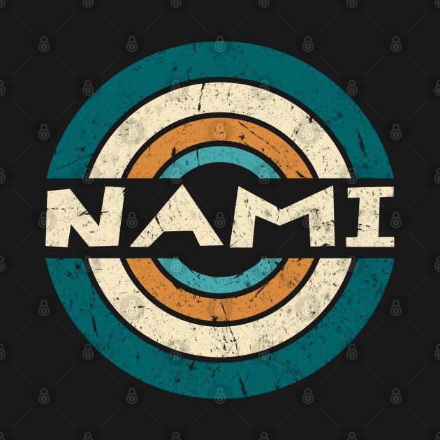 Retro Styles Nami Name Birthday 70s 80s 90s Circle by Amir Dorsman Tribal