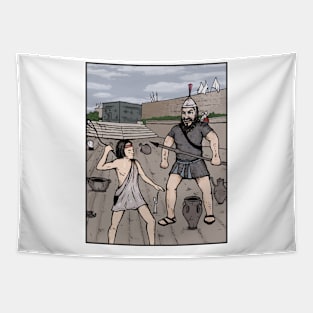 David and Goliath Tapestry