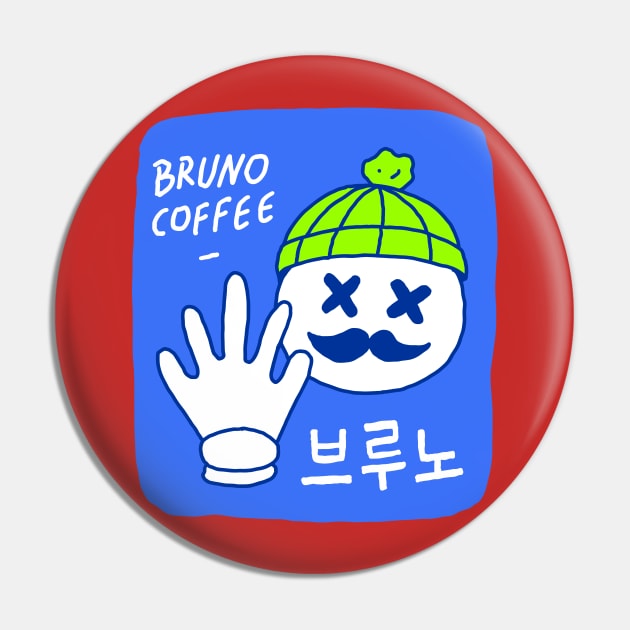 Hello Coffee Blue Pin by Brunocoffee.id