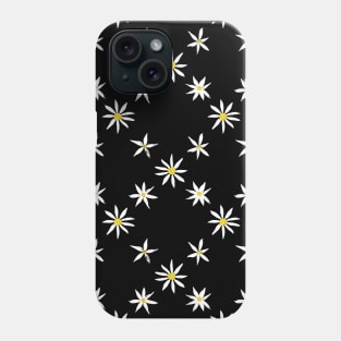 Daisy trellis on black Phone Case