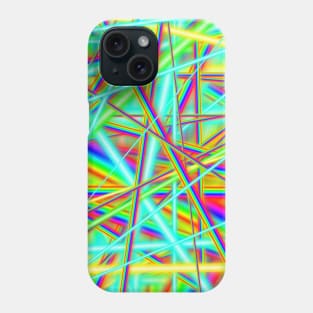 80s Rainbow Neon Strobe Light Abstract Pattern Phone Case