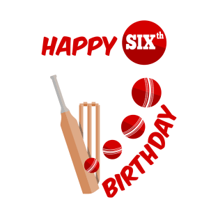 Cricket six birthday party T-Shirt