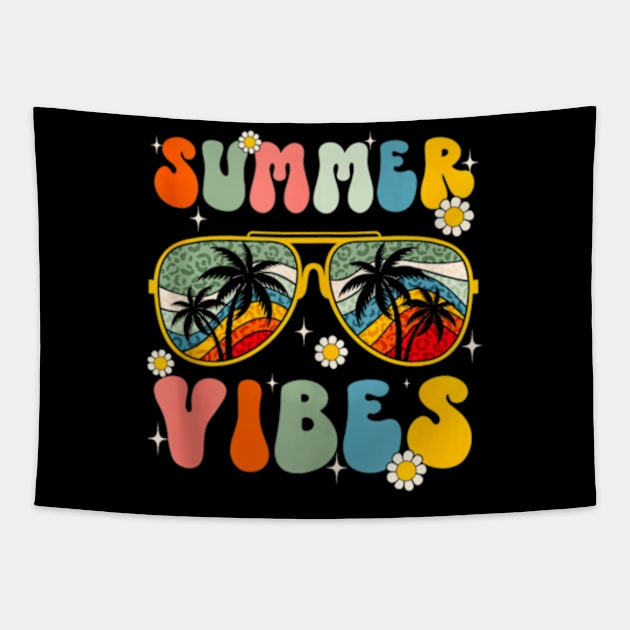 Summer Vibes Retro Glasses Tapestry by cutestuffs