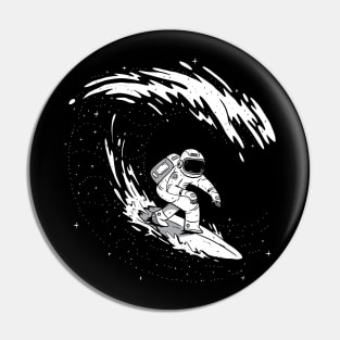 Surfing Astronaut Pin