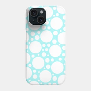 Polka Dots Pastel Blue & White Phone Case