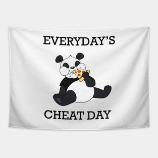 Everyday is cheat day - Funny Panda Tapestry