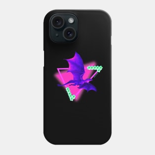 Neon Dragon Vaporwave Synthwave Cyberpunk Phone Case