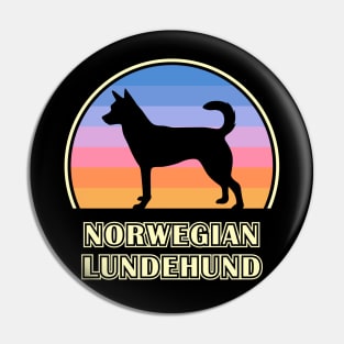 Norwegian Lundehund Vintage Sunset Dog Pin