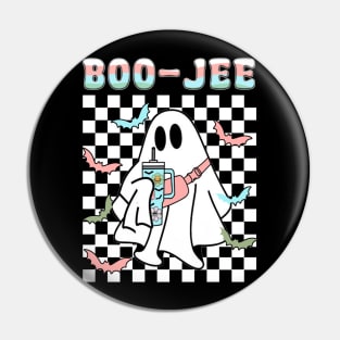 Spooky Season Cute Ghost Halloween Costume Boujee Boo-Jee Pin