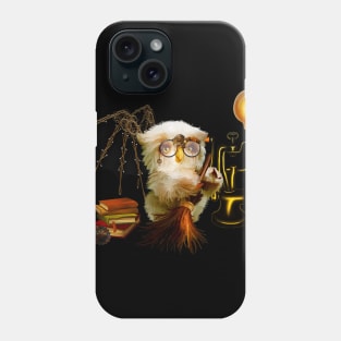 Cute little steampunk owl with sunglasses Phone Case