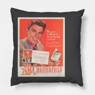 Ronald Reagan Iconic Smoking Larger Image Pillow