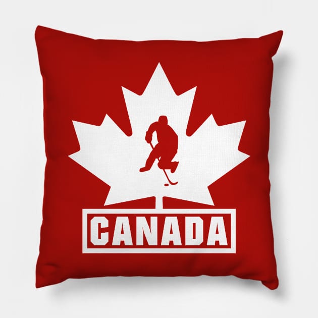 Hockey Canada Pillow by colorsplash