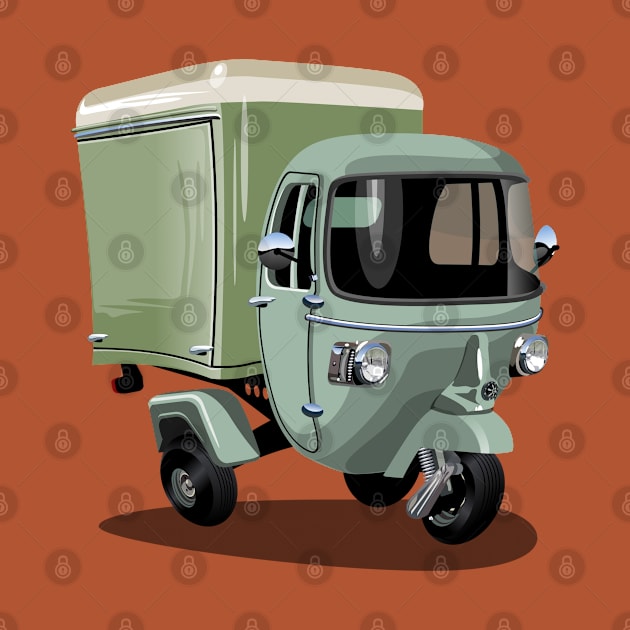 Cartoon delivery  cargo scooter by Mechanik