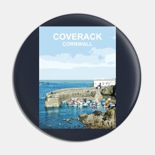 Coverack Cornwall. Cornish gift. Travel poster Pin